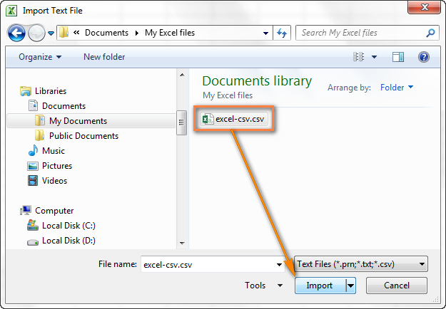 Membuka File CSV di Excel 2